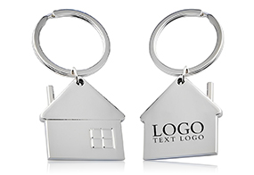 House Shape Metal Key Tag