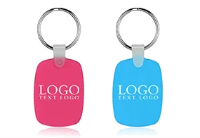 Oval Shaped Silicone Personalized  Keychain Bulk