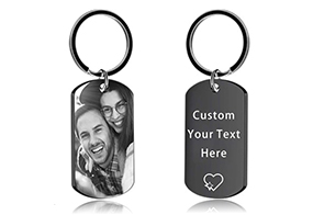 Personalized Photo Keychain With Text