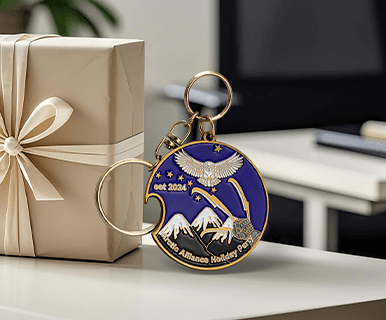 promo round bottle opener keychains