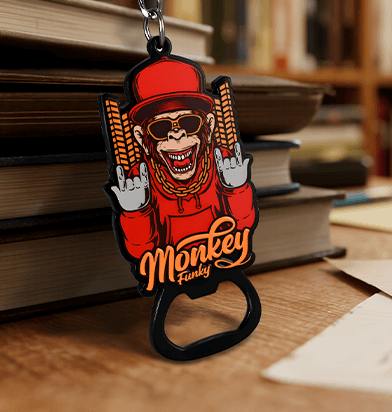Custom Metal Bottle Opener Printed Keychains