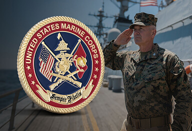Semper Fidelis Marine Corps Veteran Coins