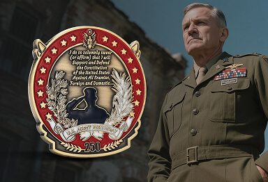 Custom Defend Army Veteran Appreciation Coins