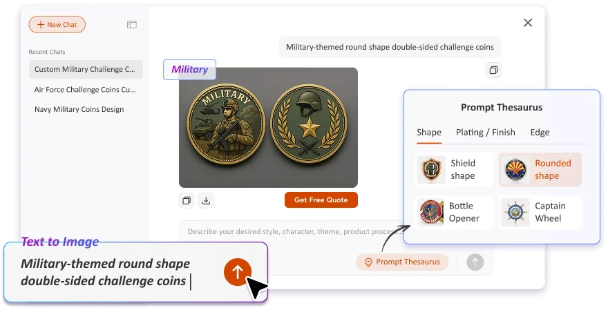 Free Text to Image Art AI Challenge Coin Generator Free Text to Image Art AI Challenge Coin Generator