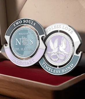 Wedding Spinner Challenge Coin