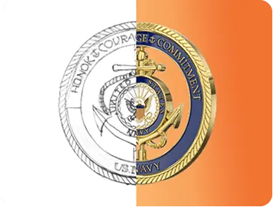 3-D rendering for real-to-life products effect of spinning challenge coin