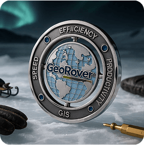 Custom Logo GeoRover Spinning Challenge Coin
