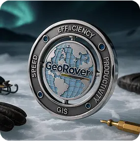 Custom Logo GeoRover Spinning Challenge Coin