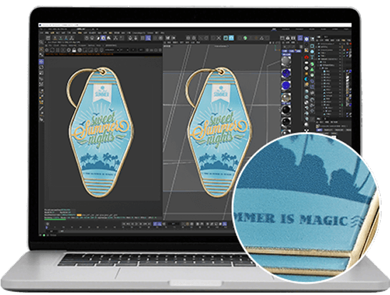 Confirm your motel keychain designs
