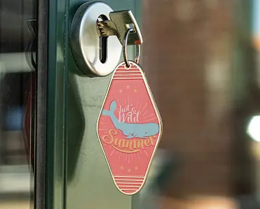 custom promotional motel key tags