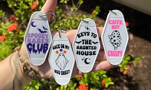 funny motel keychains