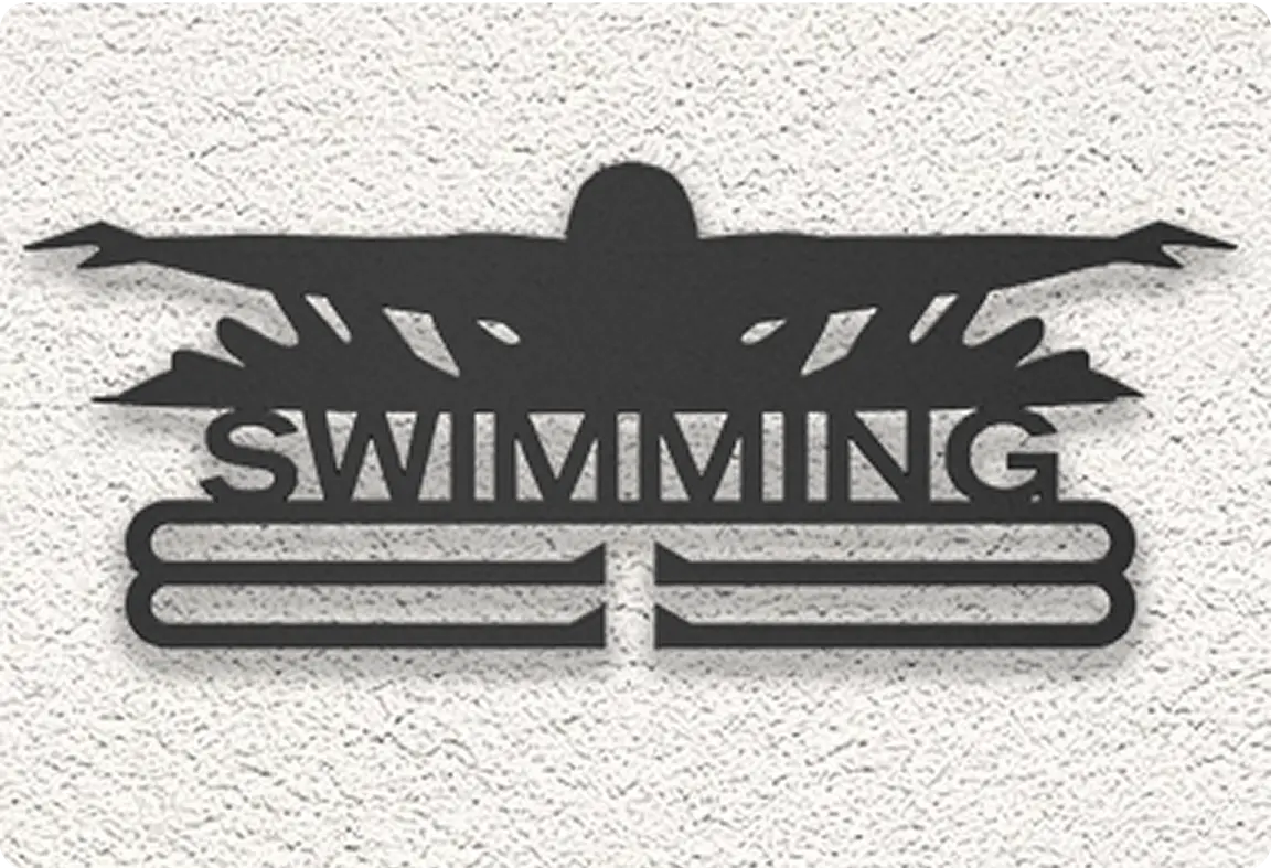 swimming medal display