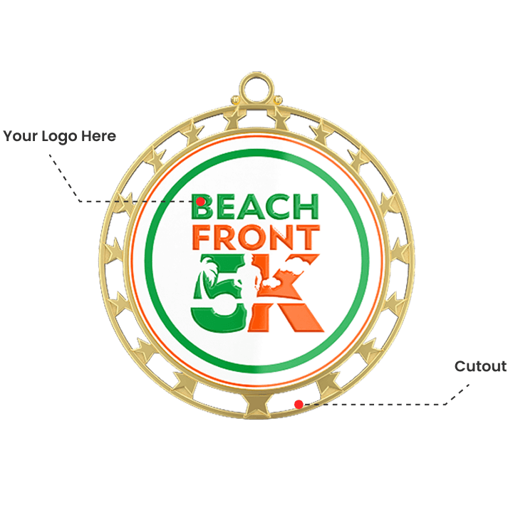BEACH FRONT 5K Medal BEACH FRONT 5K Medal