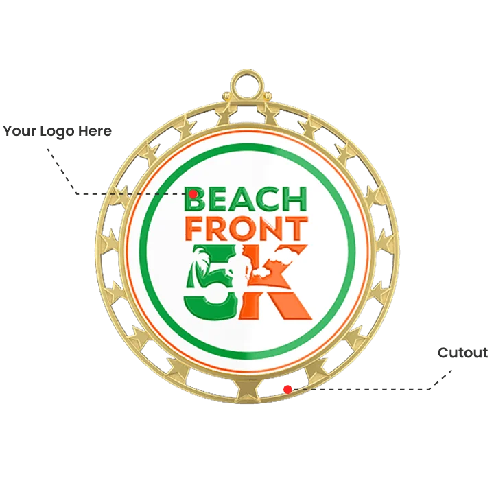 BEACH FRONT 5K Medal BEACH FRONT 5K Medal