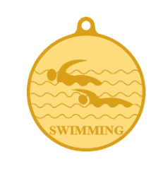 Wave Glory Swimming Medal