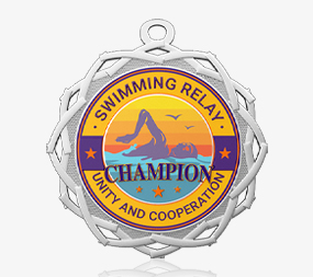 Custom Swimming Relay Champion Medal