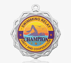 Custom Swimming Relay Champion Medal Custom Swimming Relay Champion Medal
