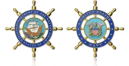 Custom Pitch and Rudder Navy Coins Custom Pitch and Rudder Navy Coins