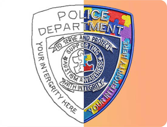 custom police velcro patches