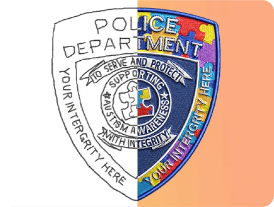 custom police velcro patches