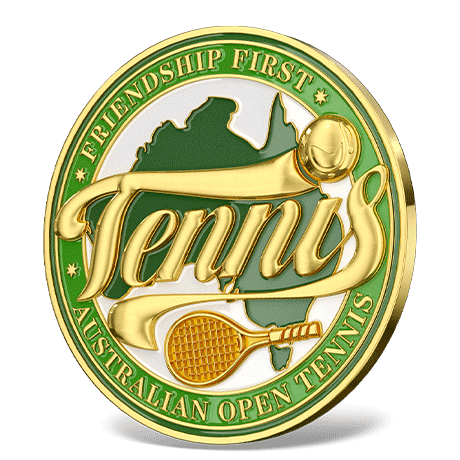 AU Open Tennis 3D Coins with UV Printing