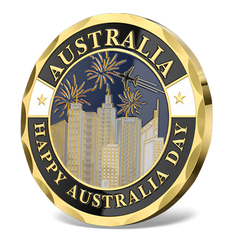 Happy Australia Day Single-sided Coins