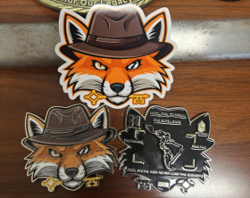Foxes Custom Shaped Coins