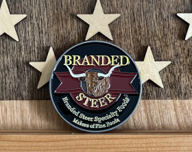Branded Steer Custom Challenge Coins
