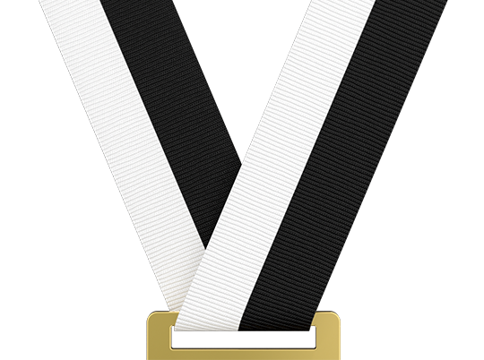 White & Black Medal Ribbon