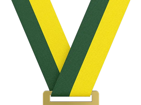 Dark Green & Yellow Medal Ribbon Dark Green & Yellow Medal Ribbon