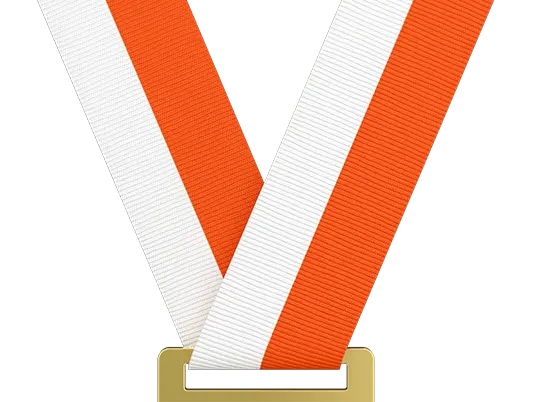 White & Orange Medal Ribbon White & Orange Medal Ribbon