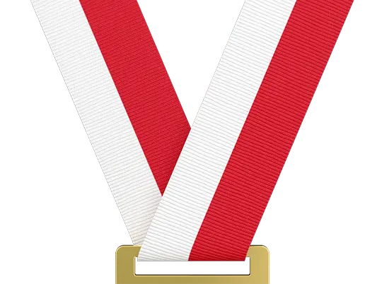 White & Red Medal Ribbon White & Red Medal Ribbon