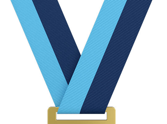 Light Blue & Navy Blue Medal Ribbon