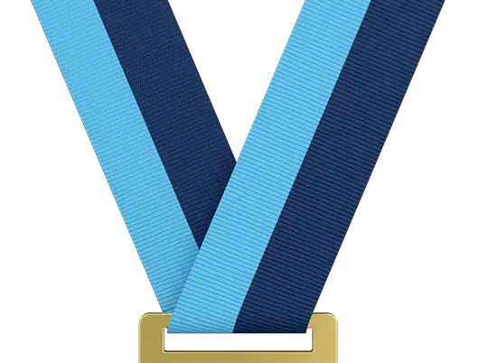 Light Blue & Navy Blue Medal Ribbon