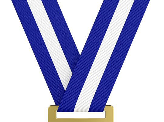 Reflex Blue & White Medal Ribbon