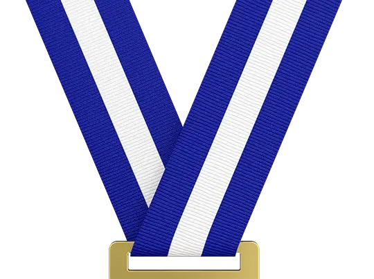 Reflex Blue & White Medal Ribbon