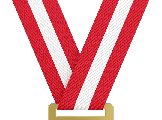 Red & White Medal Ribbon
