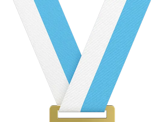 White & Light Blue Medal Ribbon White & Light Blue Medal Ribbon