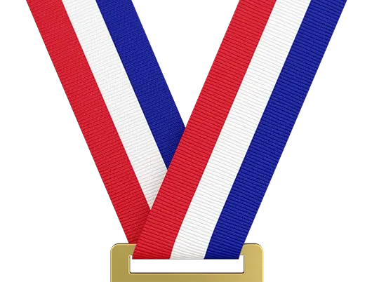 Red/White/Reflex Blue Medal Ribbon Red/White/Reflex Blue Medal Ribbon