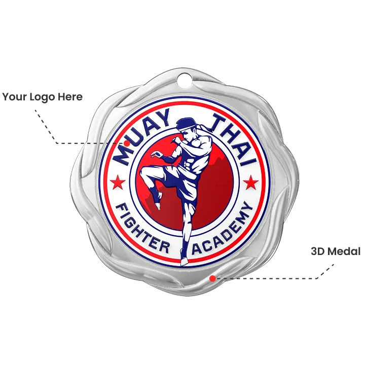 Muay Thai Fighter Academy Medal