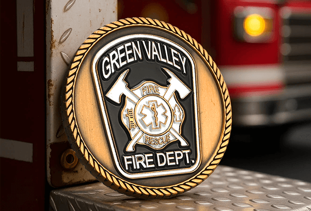 Custom Firefighter Challenge Coins