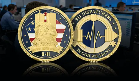 911 Dispatcher Challenge Coins