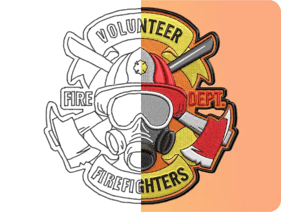 custom fire department velcro patches