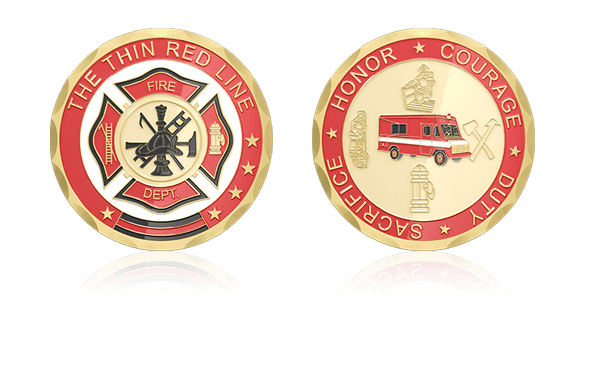 The Thin Red Line Custom Challenge Coins