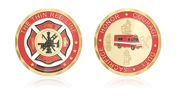 The Thin Red Line Custom Challenge Coins