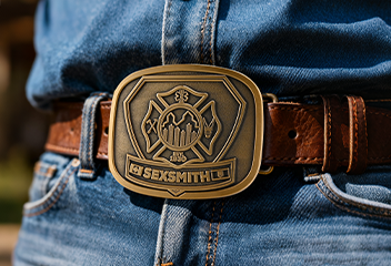 Custom Metal Belt Buckle for Firefighters