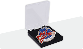 plastic box of lapel pin
