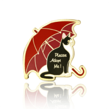 Please Adopt Me Cat Enamel Pin