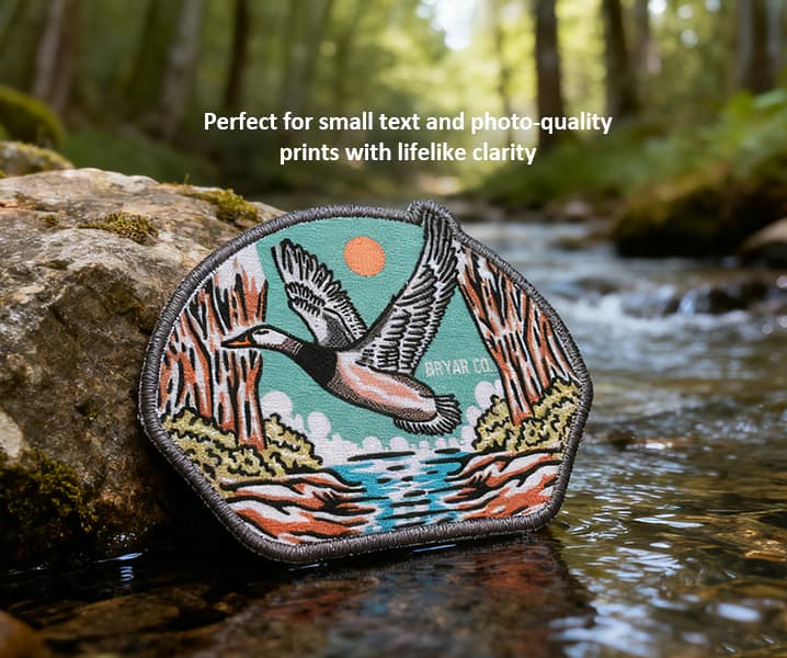 Full Color Printed Patch with Flying Bird