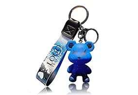 Gradient Color Cartoon Bear Keychain